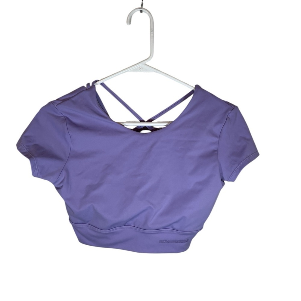 Nova Sport Lavender Purple Women's Athletic Crop Top